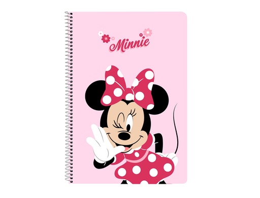 [241492] Cuaderno espiral safta tapa extradura folio 80 hojas cuadro 4 mm 60 gr minnie mouse nalve