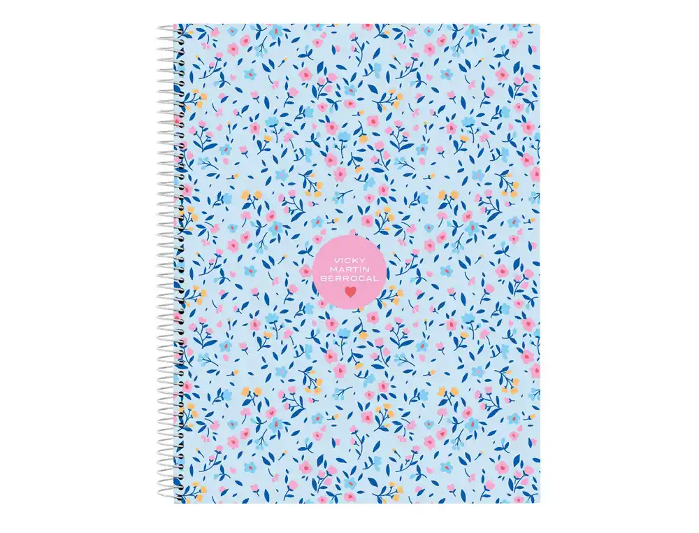 [241254] Cuaderno espiral safta microperforado a4 tapa forrada 120 hojas cuadro 5 mm 60 gr vicky martin berrocal