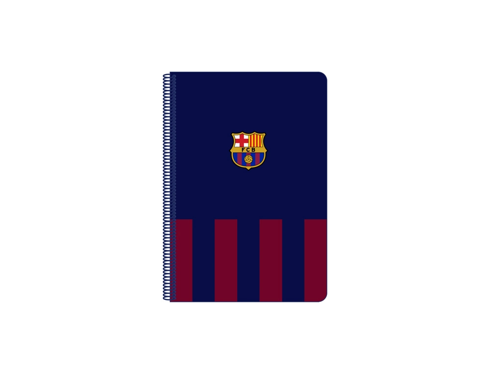 [238226] Cuaderno espiral safta folio 80 hojas 60 gr cuadro 4 mm tapa extradura f.c. barcelona