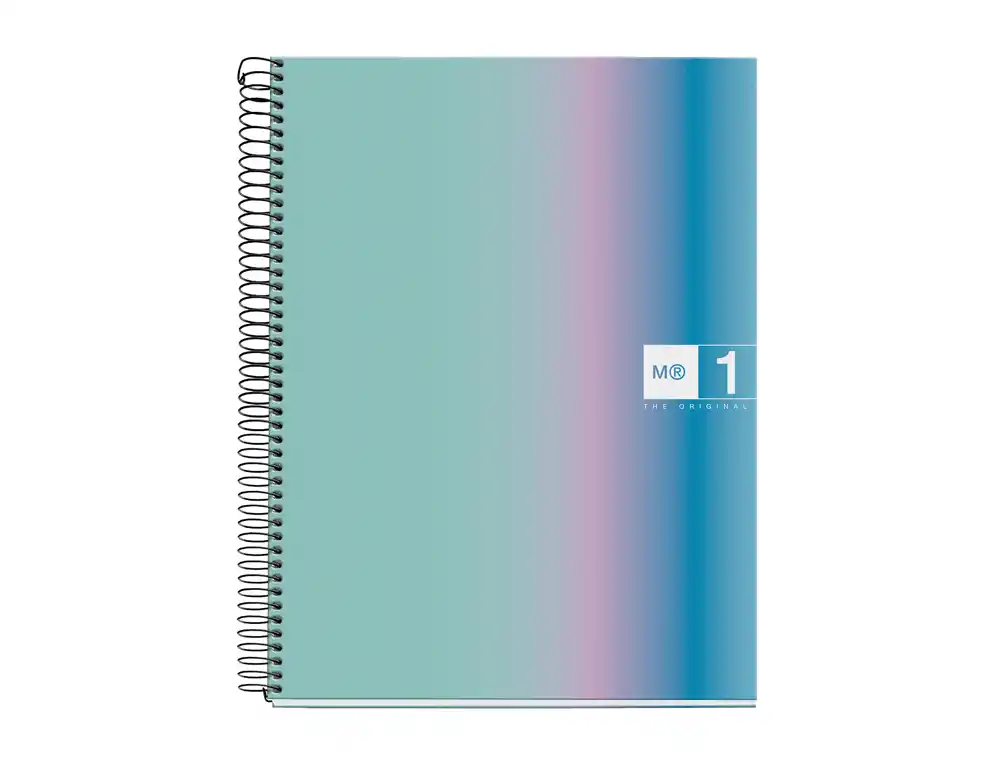 [173779] Cuaderno espiral miquelrius din a4 80 hojas 90 gr cuadro 5 mm tapa forrada aurora santorini