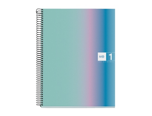 [173779] Cuaderno espiral miquelrius din a4 80 hojas 90 gr cuadro 5 mm tapa forrada aurora santorini
