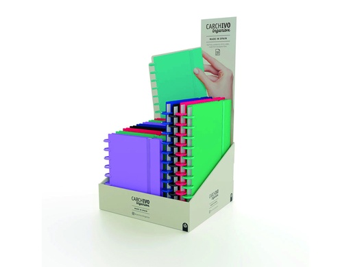[170611] Cuaderno igeniox foam intenso horizontal expositor de 12 unidades surtidas