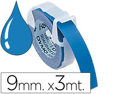 [2108] Cinta dymo 3d 9 mm x 3 mt azul tradicional