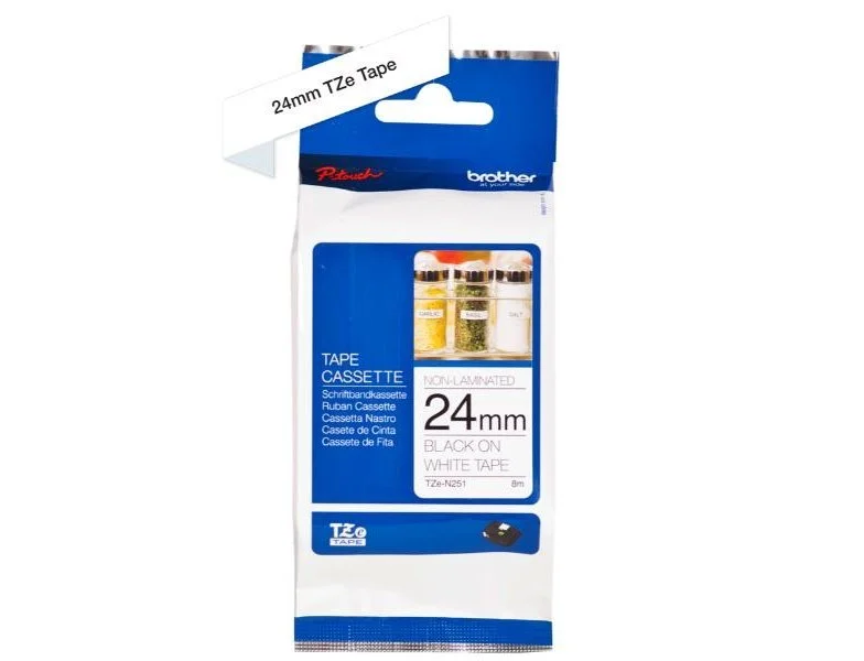 [503679] Cinta para etiquetadores brother cinta rotuladora blanco/negro24