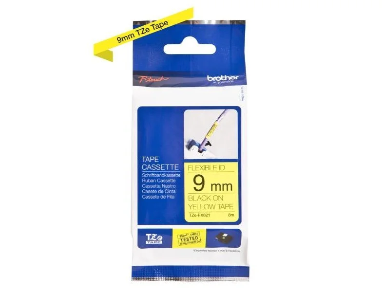 [503663] Cinta para etiquetadores brother cinta rotuladora amarillo/negro