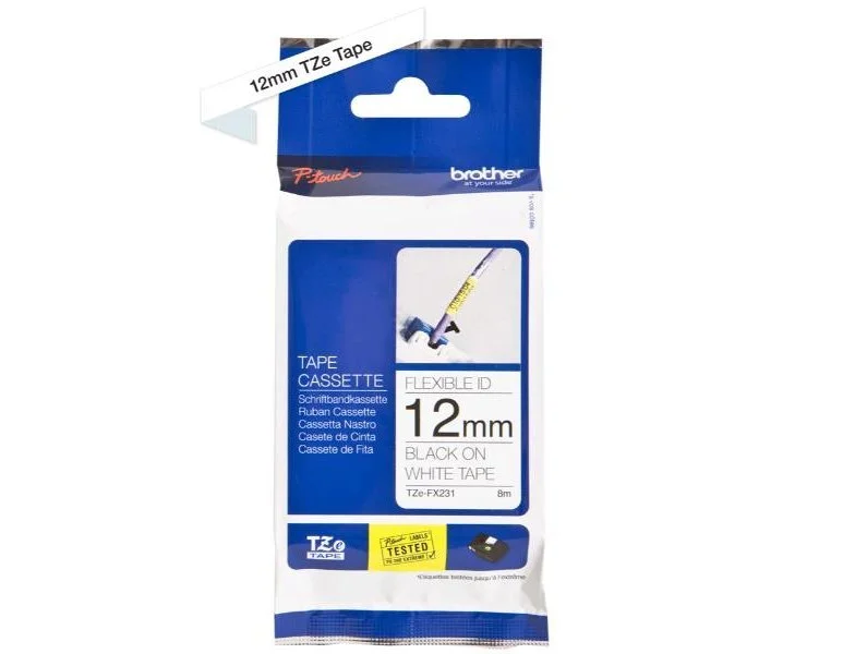 [503658] Cinta para etiquetadores brother cinta rotuladora b/n flexible 12mm
