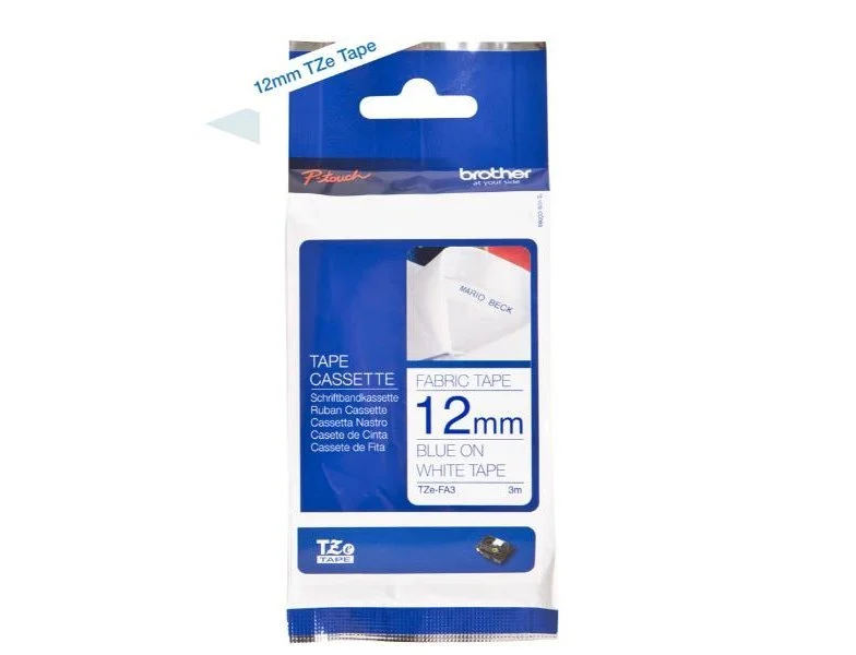 [503654] Cinta para etiquetadores brother cinta rotuladora textil/azul 12mm