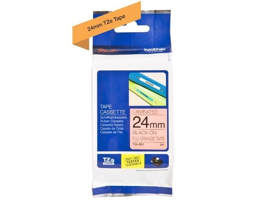 [503651] Cinta para etiquetadores brother cinta rotuladora naranja fluor24