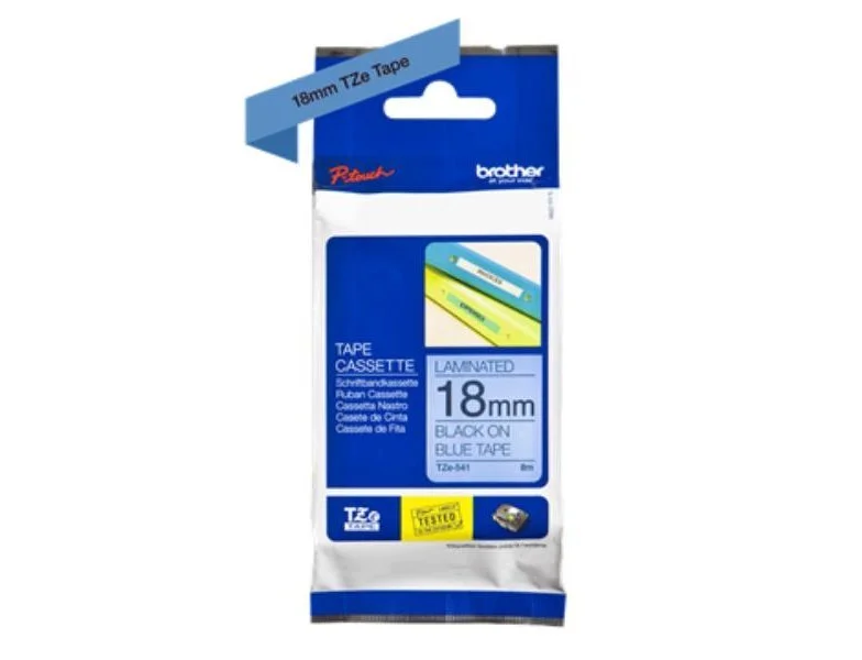 [503636] Cinta para etiquetadores brother cinta rotuladora azul / negro18