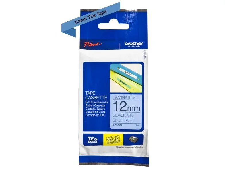 [503634] Cinta para etiquetadores brother cinta rotuladora azul / negro12