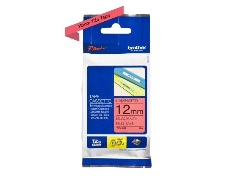 [503628] Cinta para etiquetadores brother tze431rotuladora rojo / negro12