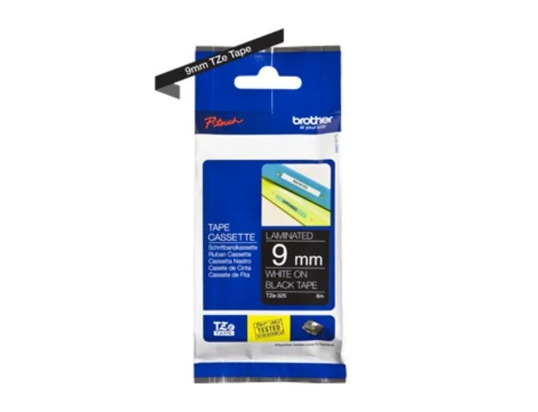 [503619] Cinta para etiquetadores brother cinta rotuladora negro/blanco 9mm