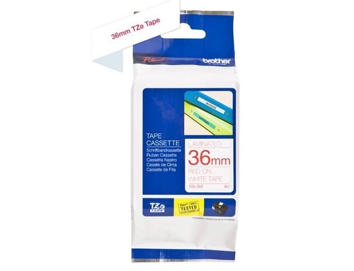 [503616] Cinta para etiquetadores brother cinta rotuladora blanco / rojo36