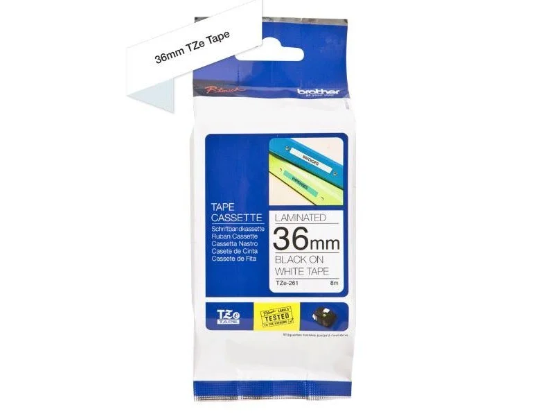 [503614] Cinta para etiquetadores brother cinta rotuladora blanco / negro36