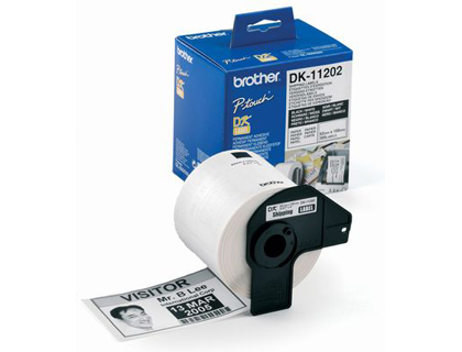 [33868] Etiqueta adhesiva brother dk11202 -tamaño 62x100 mm para impresoras de etiquetas ql -300 etiquetas-