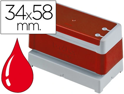 [28585] Sello automatico brother 34 mm x 58 mm rojo