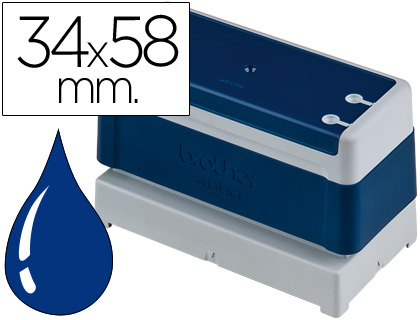 [28584] Sello automatico brother 34 mm x 58 mm azul