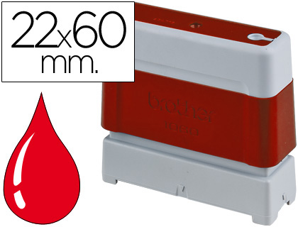 [28576] Sello automatico brother 22 mm x 60 mm rojo