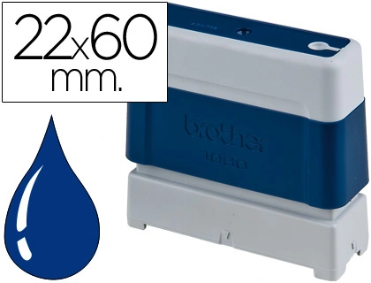 [28575] Sello automatico brother 22 mm x 60 mm azul