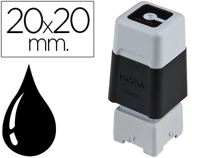 [28574] Sello automatico brother 20 mm x 20 mm negro