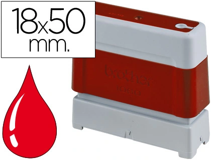 [28570] Sello automatico brother 18 mm x 50 mm rojo