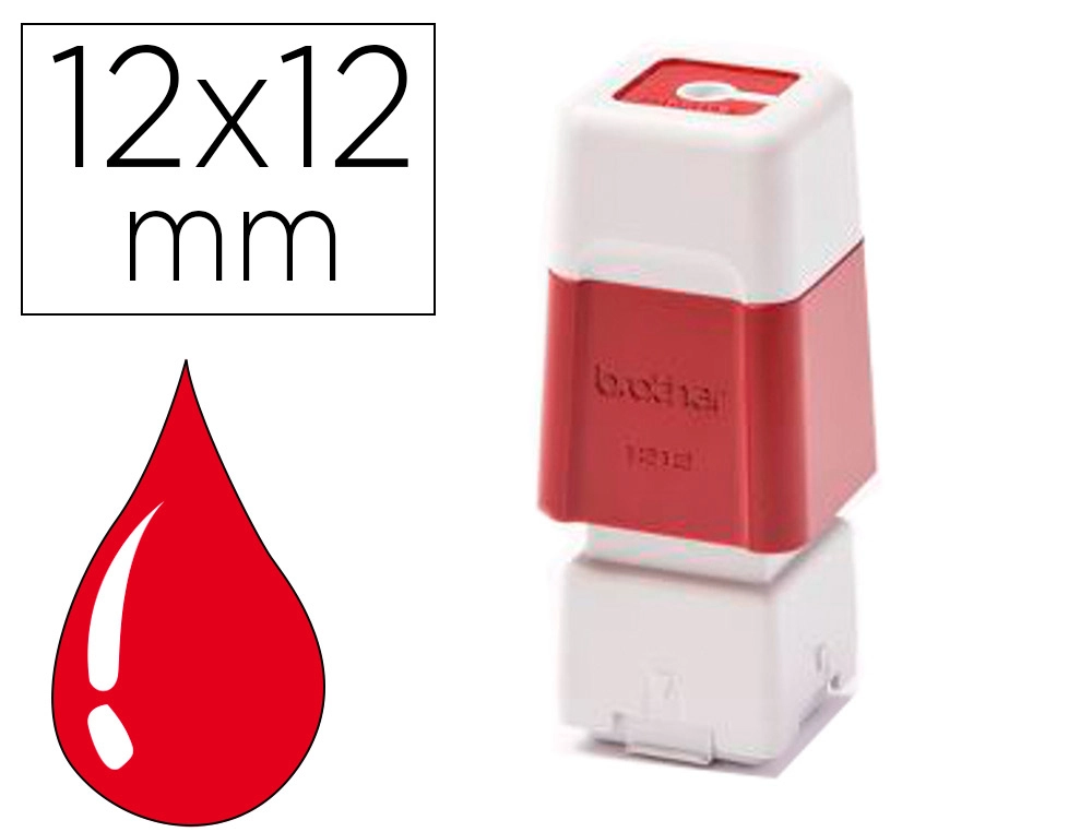 [28564] Sello automatico brother 12 mm x 12 mm rojo
