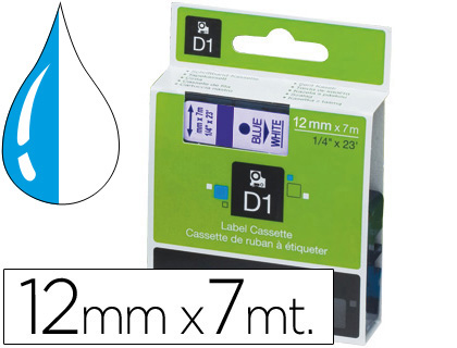 [18605] Cinta dymo 1000 azul-blanco 12mm x 7mt d1