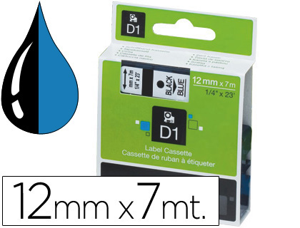 [18601] Cinta dymo 1000 negro-azul 12mm x 7mt d1