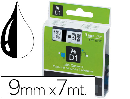 [98457] Cinta dymo 1000 9 mm negro-blanco d1