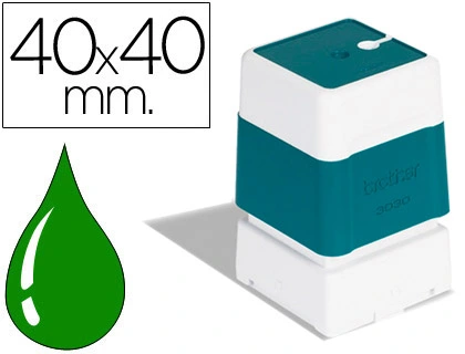 [77900] Sello automatico brother 40 mm x 40 mm verde