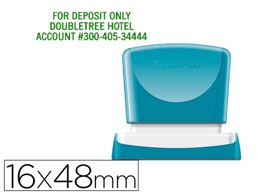 [153717] Sello x'stamper quix personalizable color verde medidas 16x48 mm q-11