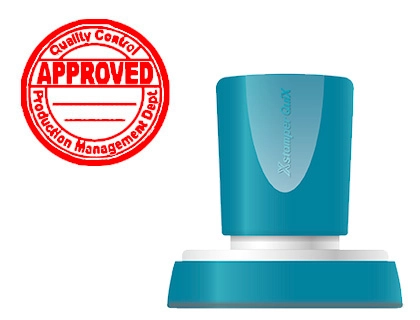 [152214] Sello x'stamper quix personalizable color rojo redondo diametro 38 mm q-53
