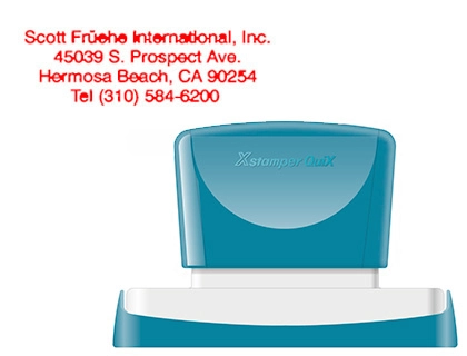 [152210] Sello x'stamper quix personalizable color rojo medidas 28x78 mm q-24