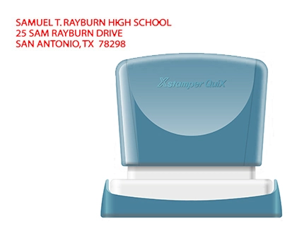 [152206] Sello x'stamper quix personalizable color rojo medidas 14x60 mm q-14