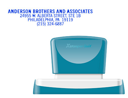 [152197] Sello x'stamper quix personalizable color azul medidas 16x83 mm q-26