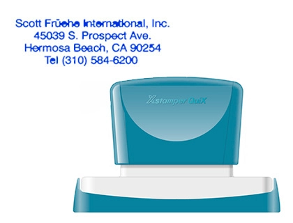 [152196] Sello x'stamper quix personalizable color azul medidas 28x78 mm q-24