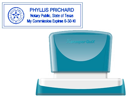 [152193] Sello x'stamper quix personalizable color azul medidas 22x69 mm q-18