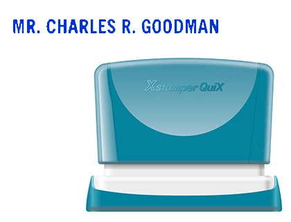 [152187] Sello x'stamper quix personalizable color azul medidas 4x60 mm q-05