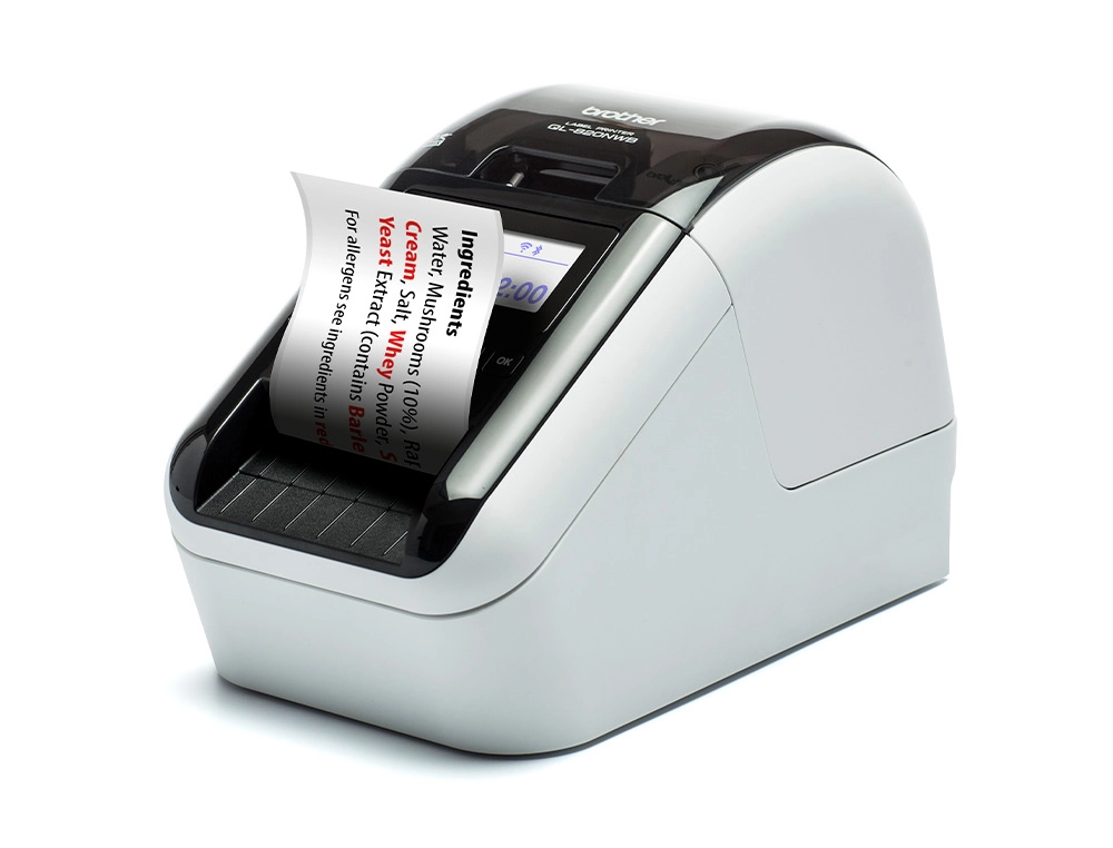 [167629] Impresora de etiquetas brother ql820nwbc termica bicolor velocidad 176 mm/s ancho maximo 6,2 cm usb 2.0