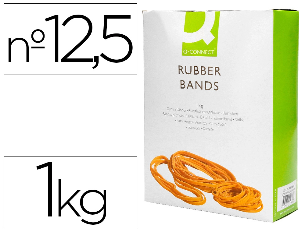 [54335] Bandas elasticas q-connect 1000 gr 125 x 9 mm numero 12,5