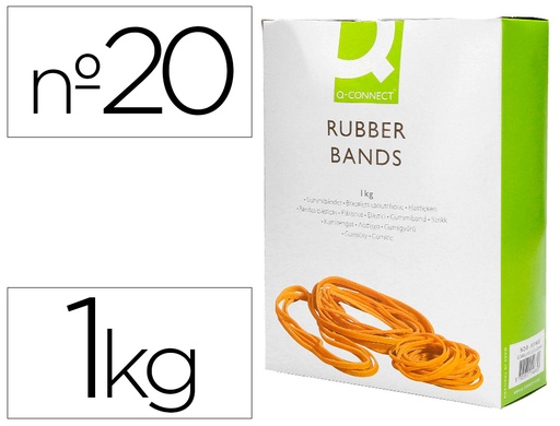 [54329] Gomillas elasticas q-connect 1000 gr numero 20 200 x 2 mm