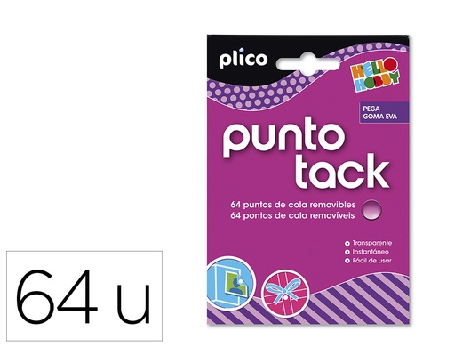 [58616] Sujetacosa masilla bostik blu tack punto de cola removible blister de 64 unidades