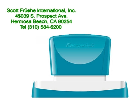 [153723] Sello x'stamper quix personalizable color verde medidas 28x78 mm q-24