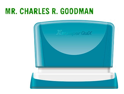 [153714] Sello x'stamper quix personalizable color verde medidas 4x60 mm q-05