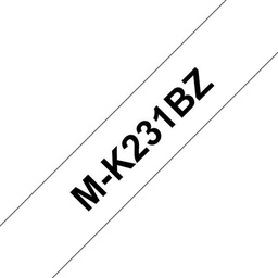 [BR-MK231BK] Brother MK231BZ Cinta No Laminada Generica de Etiquetas - Texto negro sobre fondo blanco - Ancho 12mm x 4 metros (Ancho 12mm / 4 metros)
