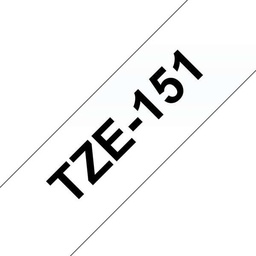 [BR-TZE151] Brother TZe151 Cinta Laminada Generica de Etiquetas - Texto negro sobre fondo transparente - Ancho 24mm x 8 metros (Ancho 24mm / 8 metros)