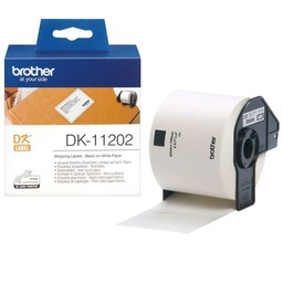 [DK11202] Brother DK11202 - Etiquetas Originales Precortadas para Envios - 62x100 mm - 300 Unidades - Texto negro sobre fondo blanco (300 uds / 62x100 mm)