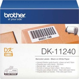 [DK11240] Brother DK11240 - Etiquetas Originales Precortadas Multiproposito Grandes - 102x51 mm - 600 Unidades - Texto negro sobre fondo blanco (600 uds / 102x51 mm)
