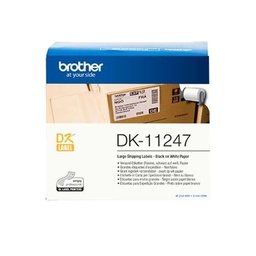 [DK11247] Brother DK11247 - Etiquetas Originales Precortadas para Envios Grandes - 103x164 mm - 180 Unidades - Texto negro sobre fondo blanco (180 uds / 103x164 mm)