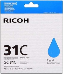 [GC31C] Ricoh GC31C Cyan Cartucho de Gel Original - 405689 (1.900 Páginas)